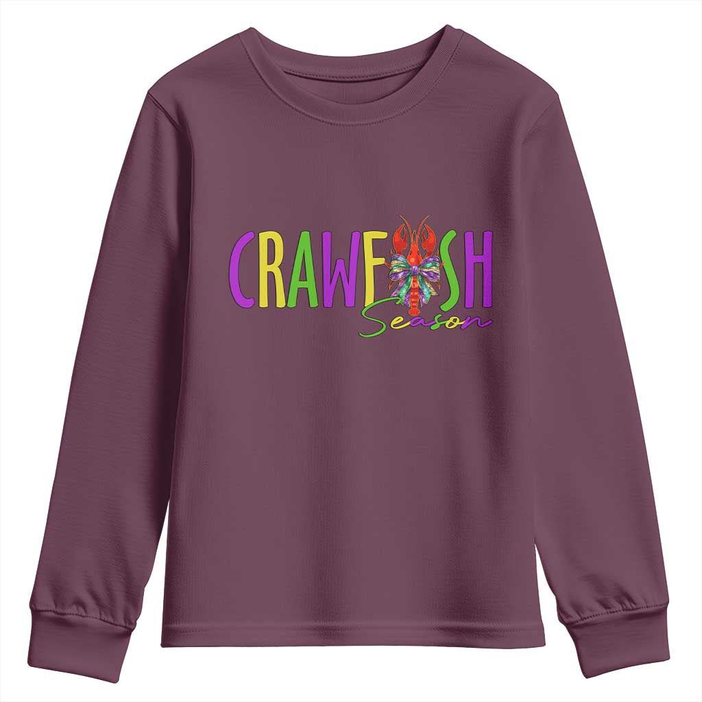 Funny Mardi Gras Cajun Crawfish Season Youth Sweatshirt
