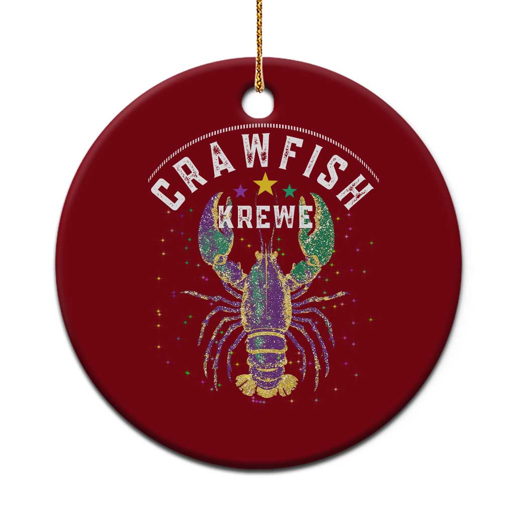 Funny Cajun Crawfish Boil Mardi Gras Ceramic Ornament Crawfish Krewe
