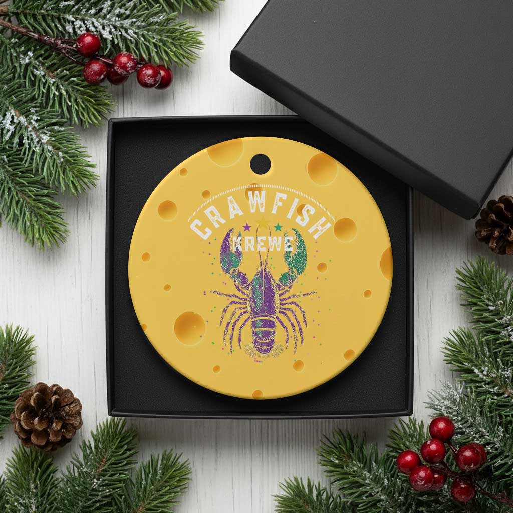 Funny Cajun Crawfish Boil Mardi Gras Ceramic Ornament Crawfish Krewe