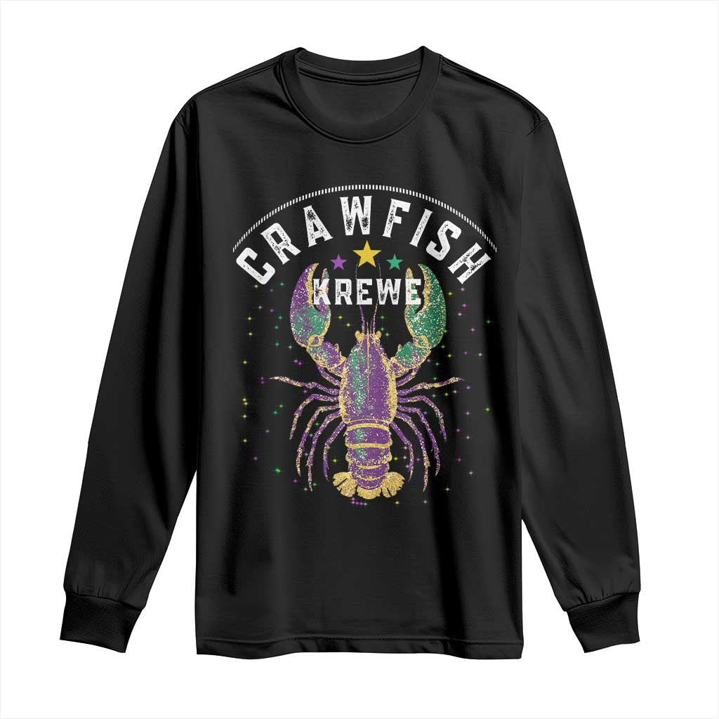 Funny Cajun Crawfish Boil Mardi Gras Long Sleeve Shirt Crawfish Krewe