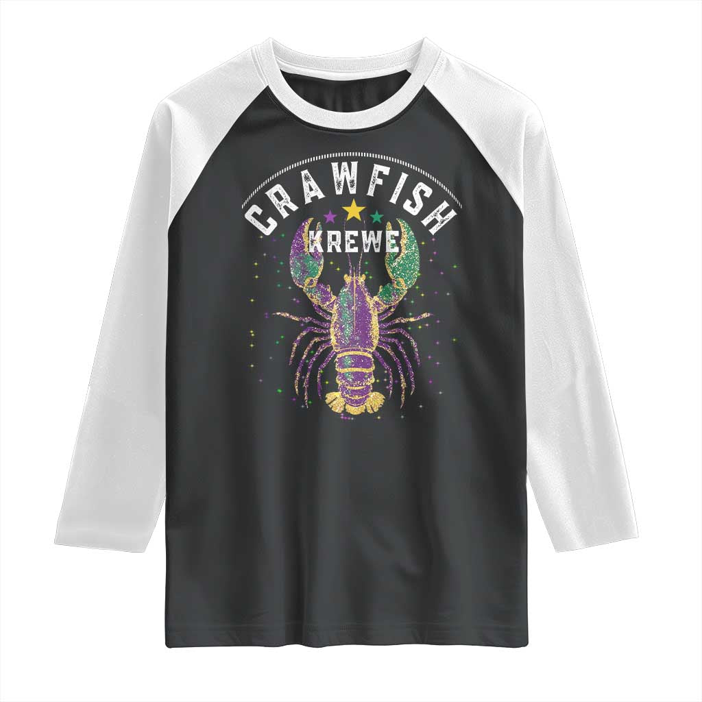 Funny Cajun Crawfish Boil Mardi Gras Raglan Shirt Crawfish Krewe