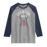Funny Cajun Crawfish Boil Mardi Gras Raglan Shirt Crawfish Krewe
