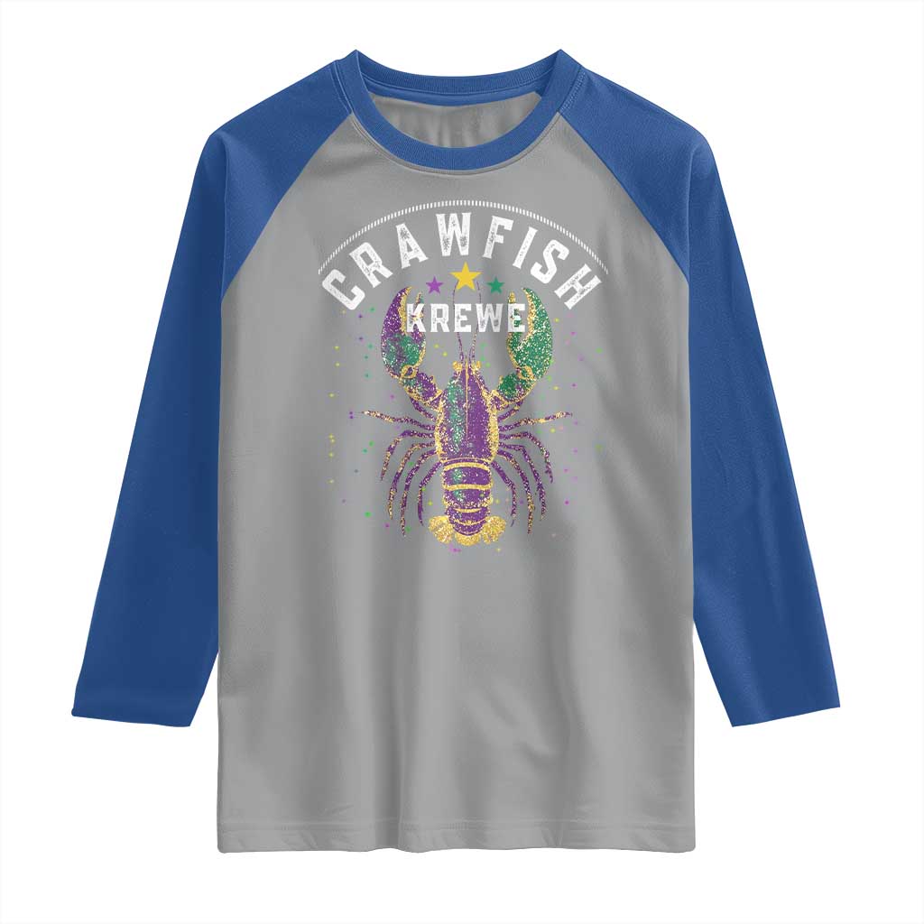 Funny Cajun Crawfish Boil Mardi Gras Raglan Shirt Crawfish Krewe