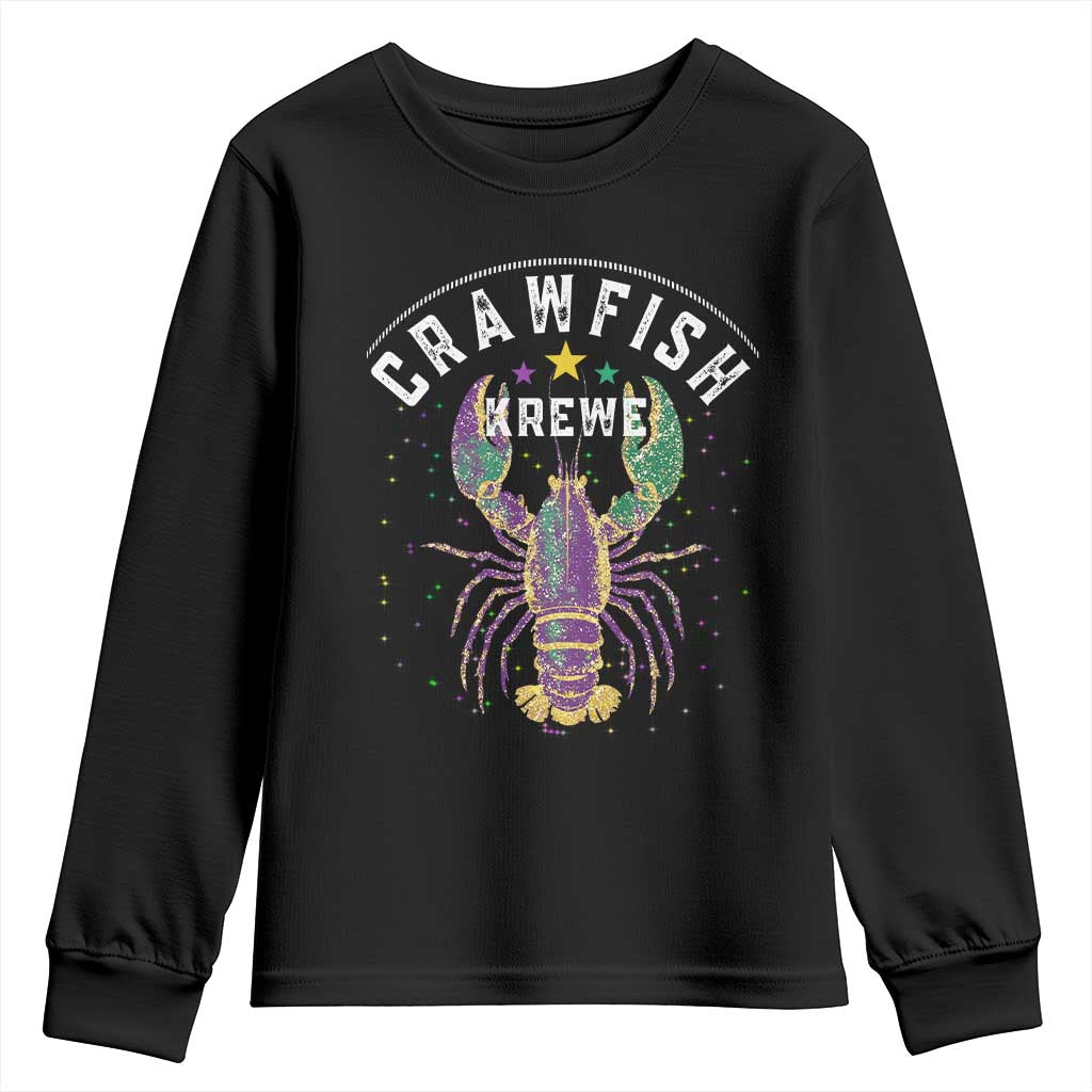 Funny Cajun Crawfish Boil Mardi Gras Youth Sweatshirt Crawfish Krewe