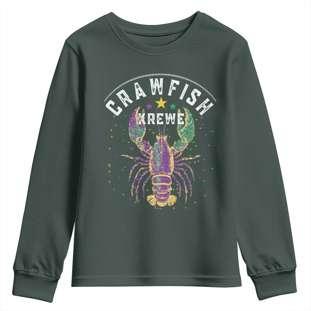 Funny Cajun Crawfish Boil Mardi Gras Youth Sweatshirt Crawfish Krewe
