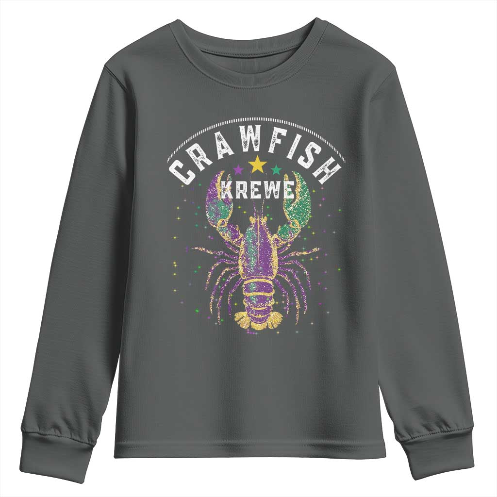 Funny Cajun Crawfish Boil Mardi Gras Youth Sweatshirt Crawfish Krewe