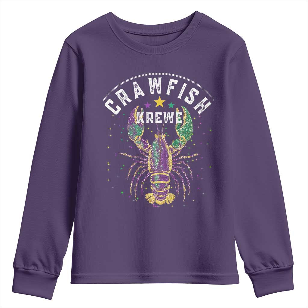 Funny Cajun Crawfish Boil Mardi Gras Youth Sweatshirt Crawfish Krewe