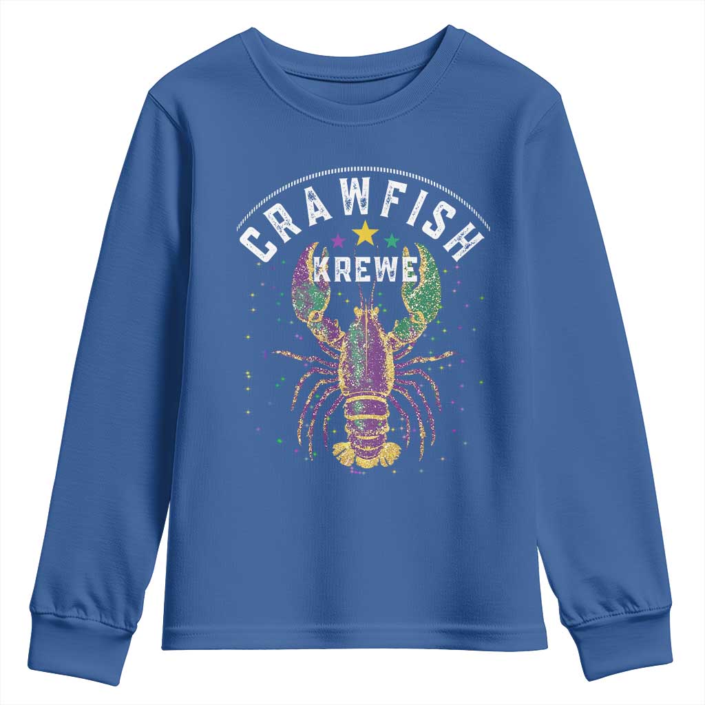 Funny Cajun Crawfish Boil Mardi Gras Youth Sweatshirt Crawfish Krewe