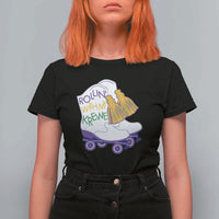 Funny Mardi Gras T Shirt For Women Rollin' With My Krewe Marching Boots Carnival Party