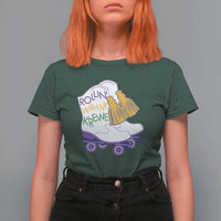 Funny Mardi Gras T Shirt For Women Rollin' With My Krewe Marching Boots Carnival Party