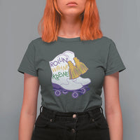 Funny Mardi Gras T Shirt For Women Rollin' With My Krewe Marching Boots Carnival Party