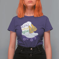 Funny Mardi Gras T Shirt For Women Rollin' With My Krewe Marching Boots Carnival Party