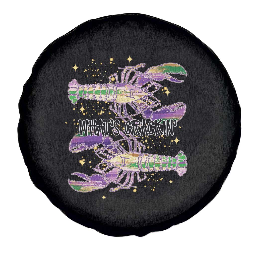 Funny Cajun Crawfish Boil Mardi Gras Spare Tire Cover What's Crackin