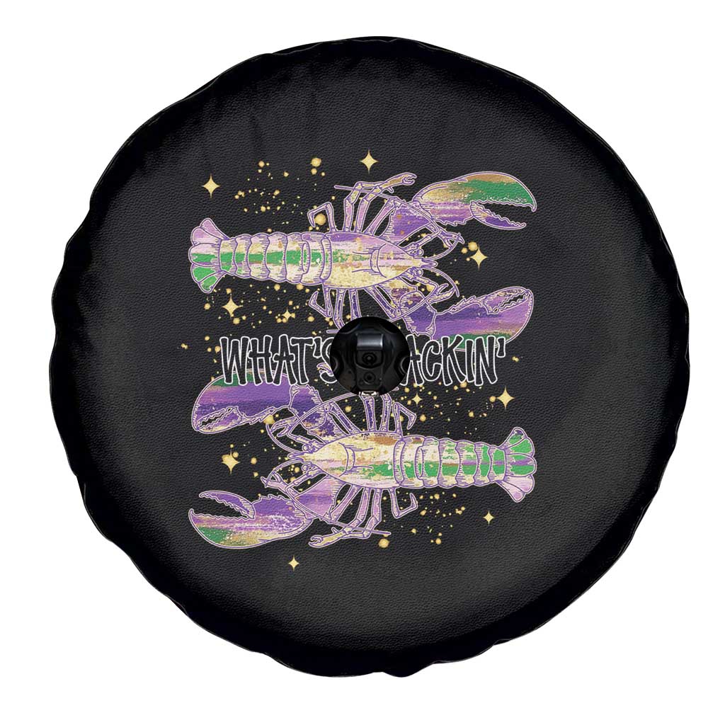 Funny Cajun Crawfish Boil Mardi Gras Spare Tire Cover What's Crackin