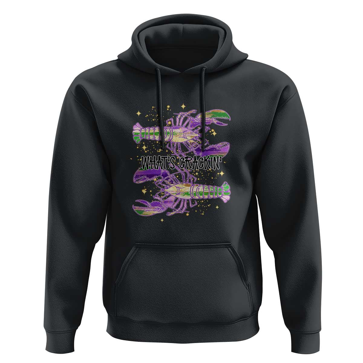 Funny Cajun Crawfish Boil Mardi Gras Hoodie What's Crackin