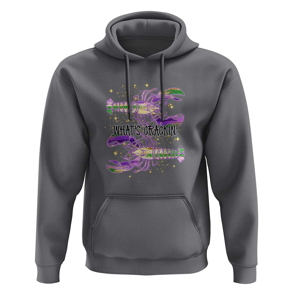 Funny Cajun Crawfish Boil Mardi Gras Hoodie What's Crackin