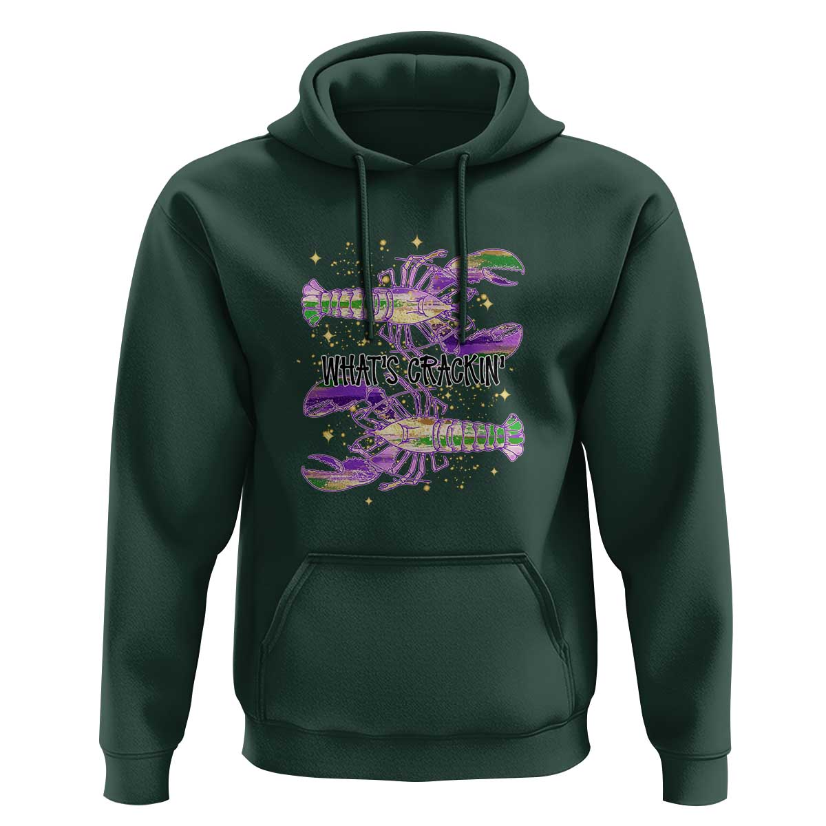 Funny Cajun Crawfish Boil Mardi Gras Hoodie What's Crackin