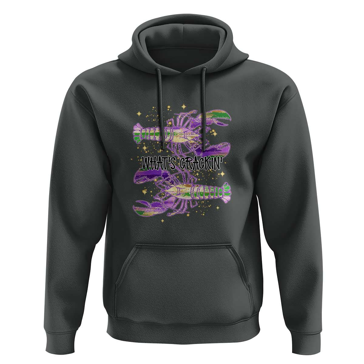 Funny Cajun Crawfish Boil Mardi Gras Hoodie What's Crackin