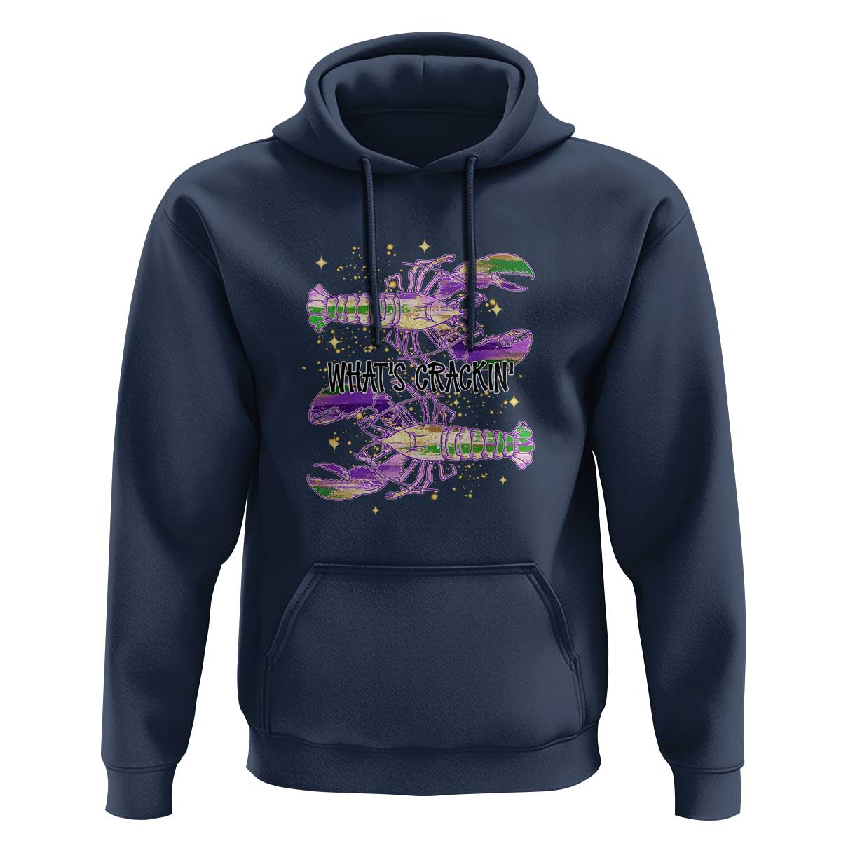 Funny Cajun Crawfish Boil Mardi Gras Hoodie What's Crackin