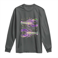 Funny Cajun Crawfish Boil Mardi Gras Long Sleeve Shirt What's Crackin