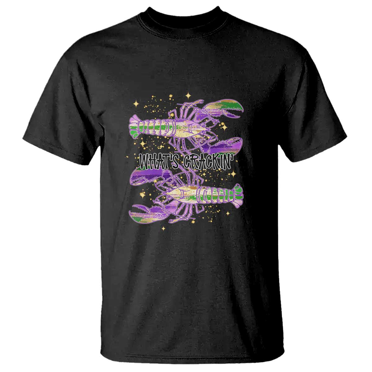 Funny Cajun Crawfish Boil Mardi Gras T Shirt What's Crackin
