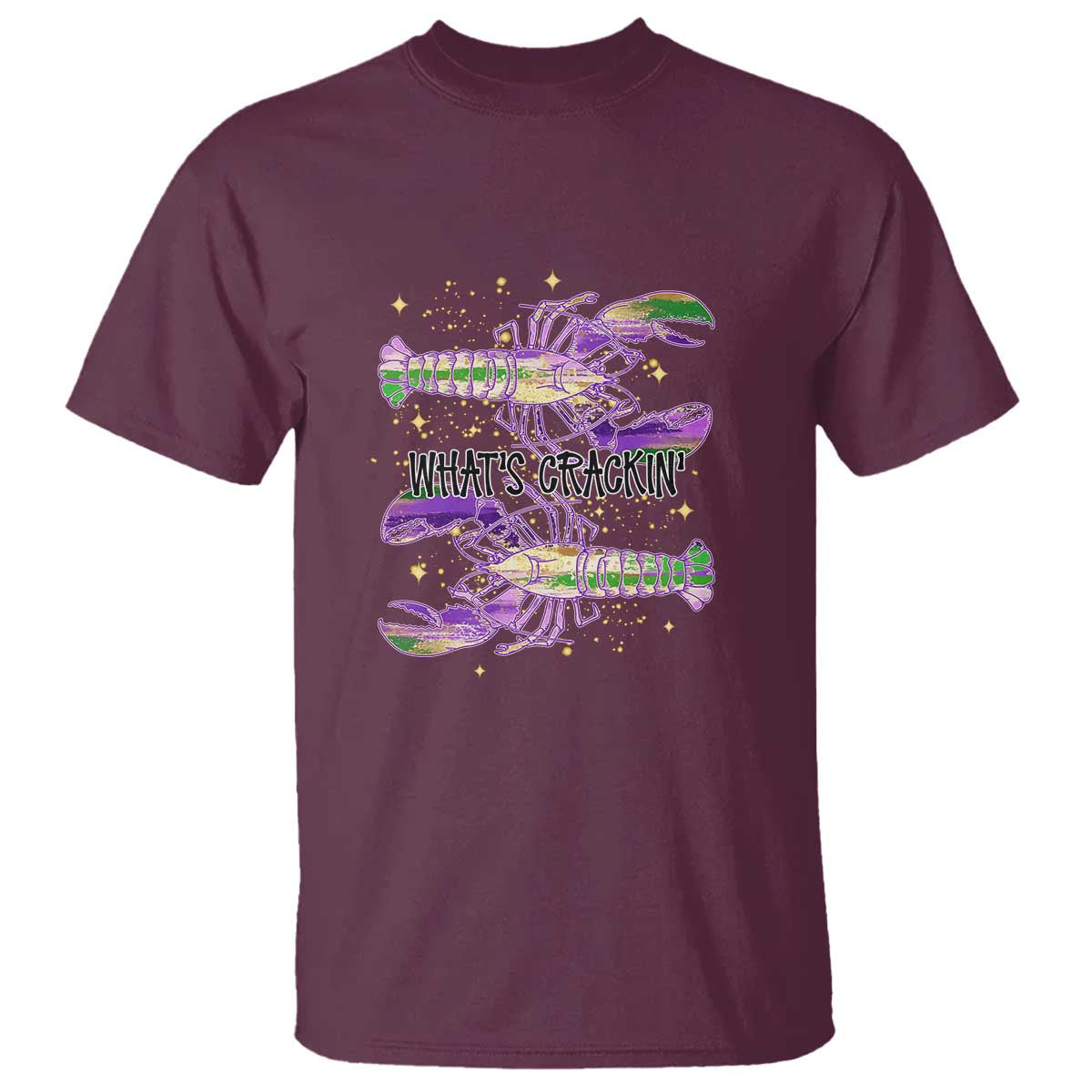 Funny Cajun Crawfish Boil Mardi Gras T Shirt What's Crackin