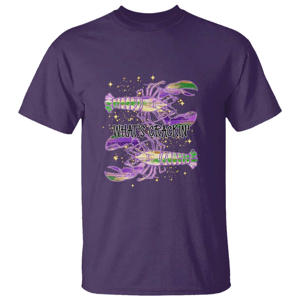 Funny Cajun Crawfish Boil Mardi Gras T Shirt What's Crackin