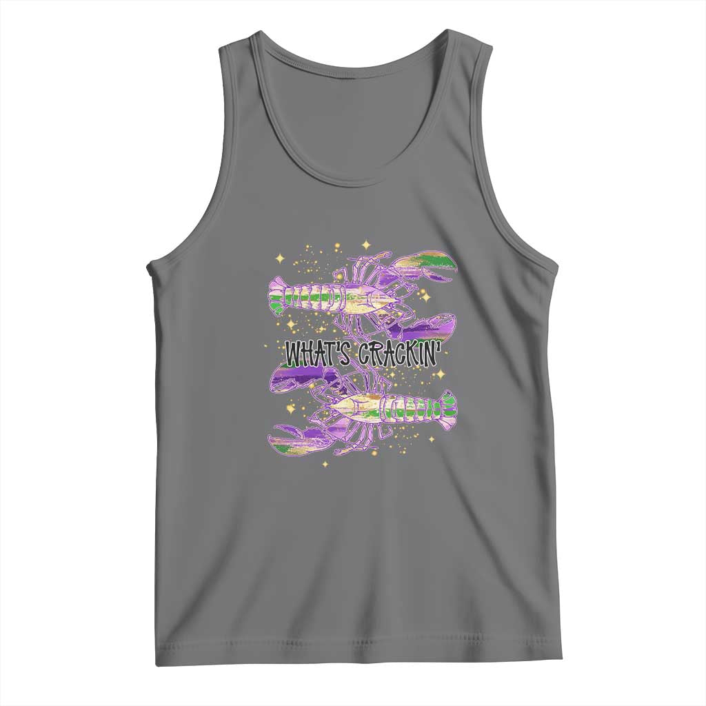 Funny Cajun Crawfish Boil Mardi Gras Tank Top What's Crackin