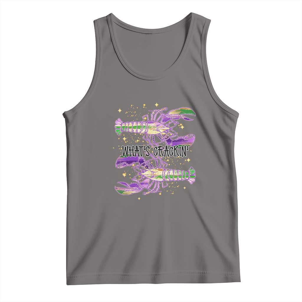 Funny Cajun Crawfish Boil Mardi Gras Tank Top What's Crackin