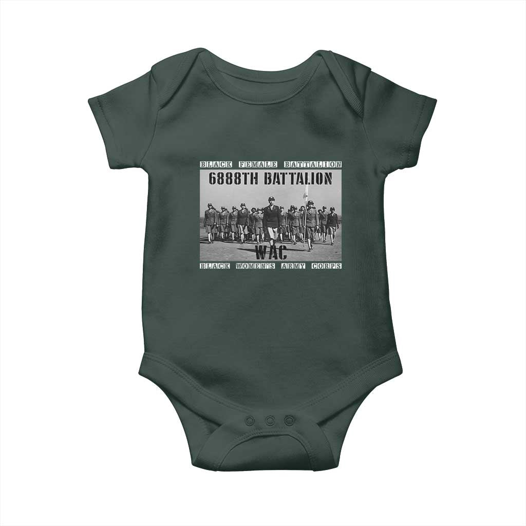 6888th Battalion Baby Onesie Black Female Battalion WAC Women's Army Corps Black History Month