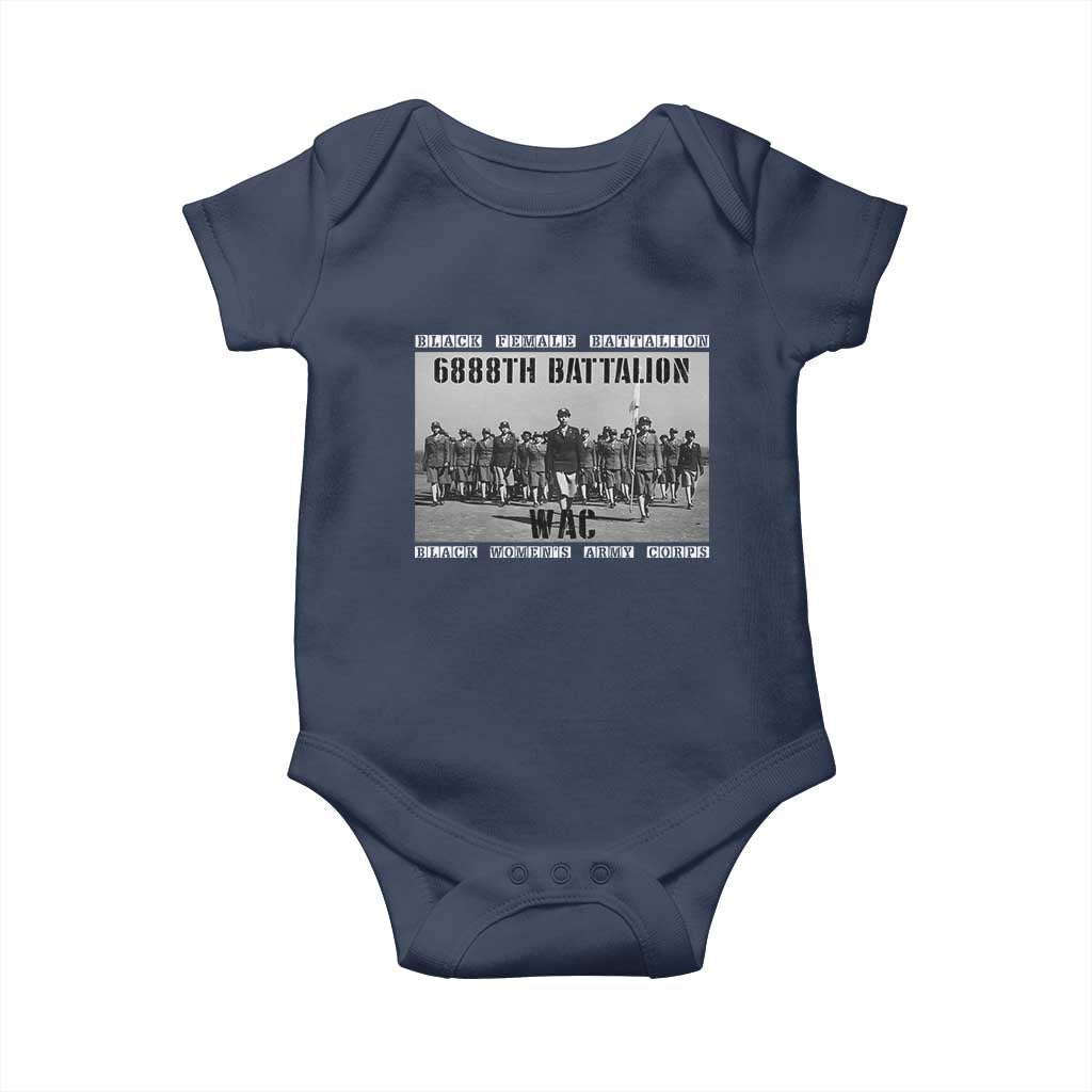 6888th Battalion Baby Onesie Black Female Battalion WAC Women's Army Corps Black History Month