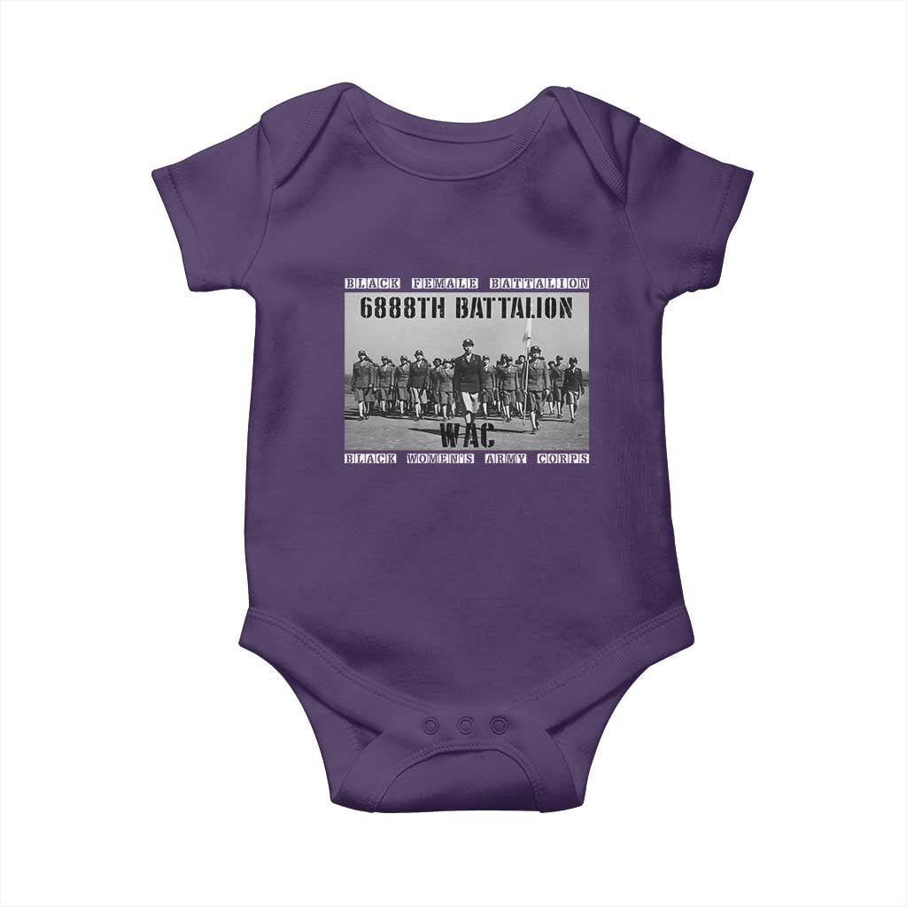 6888th Battalion Baby Onesie Black Female Battalion WAC Women's Army Corps Black History Month