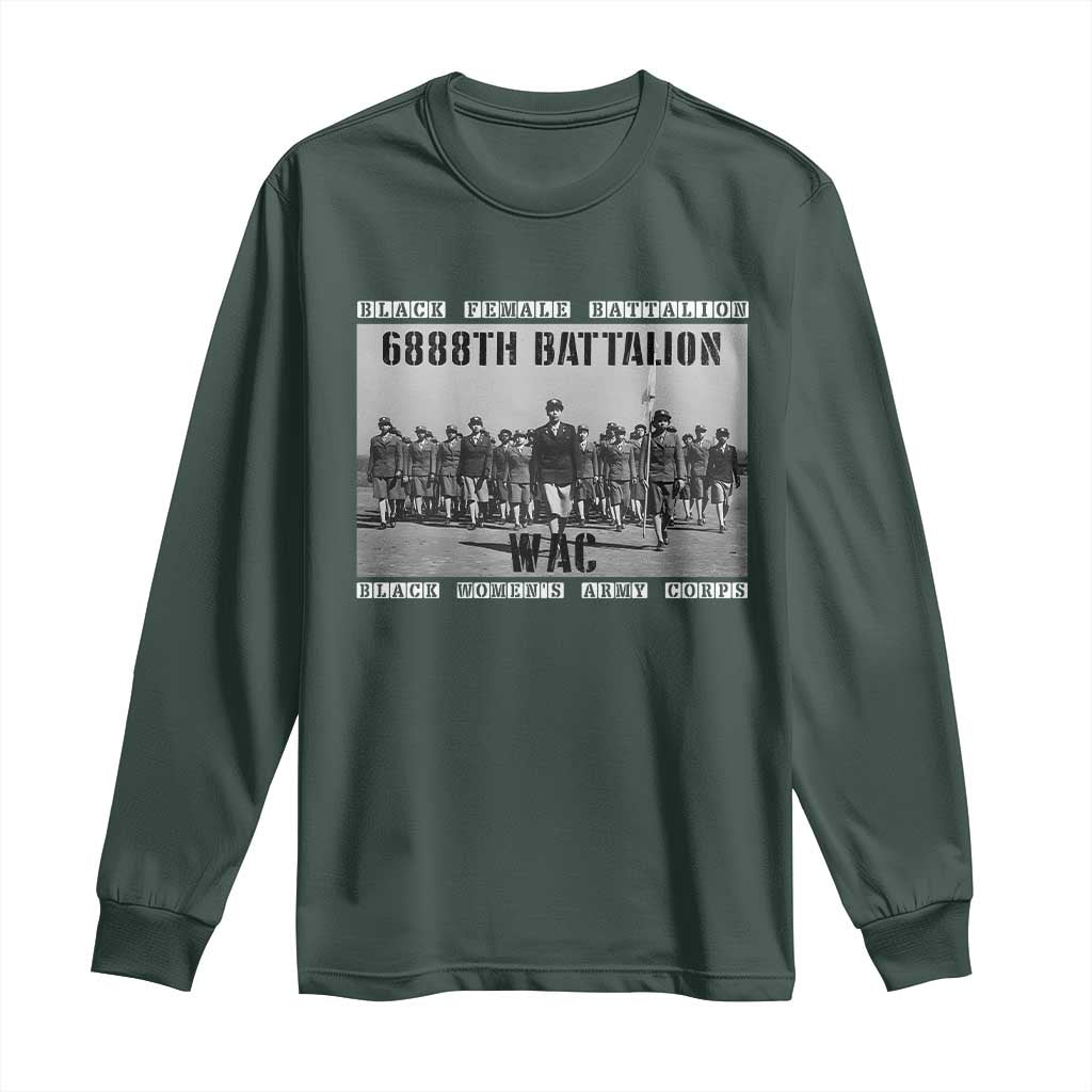 6888th Battalion Long Sleeve Shirt Black Female Battalion WAC Women's Army Corps Black History Month
