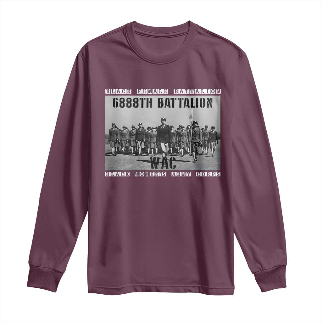 6888th Battalion Long Sleeve Shirt Black Female Battalion WAC Women's Army Corps Black History Month