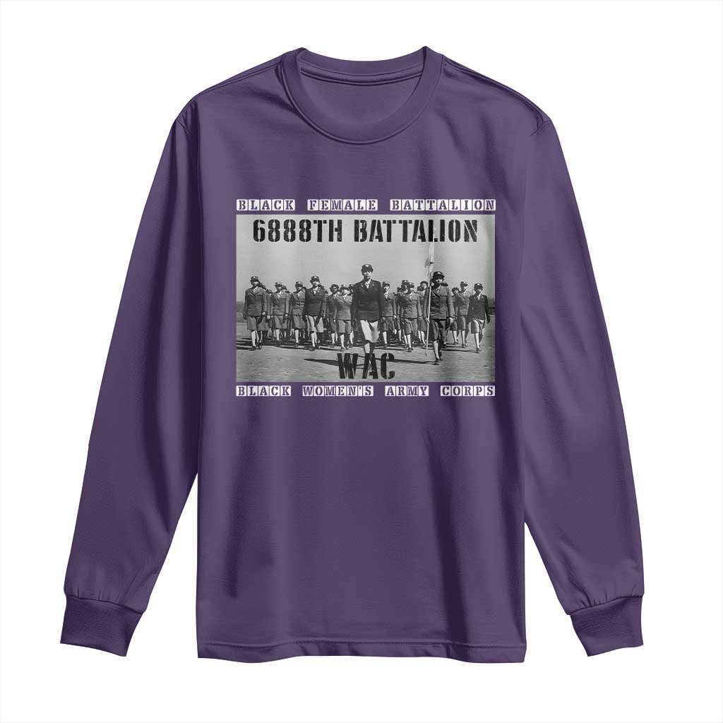 6888th Battalion Long Sleeve Shirt Black Female Battalion WAC Women's Army Corps Black History Month