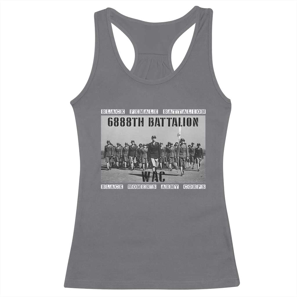 6888th Battalion Racerback Tank Top Black Female Battalion WAC Women's Army Corps Black History Month