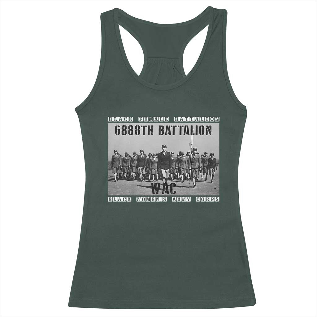 6888th Battalion Racerback Tank Top Black Female Battalion WAC Women's Army Corps Black History Month