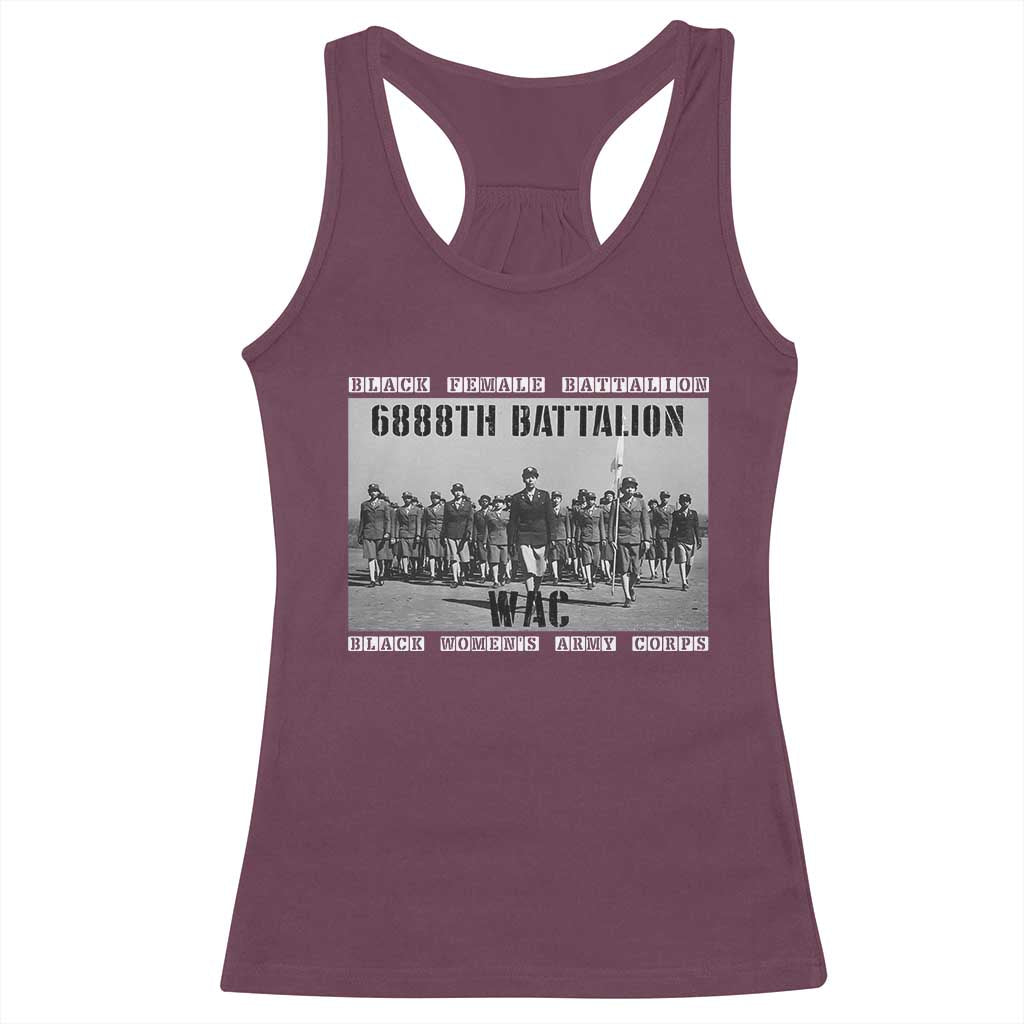 6888th Battalion Racerback Tank Top Black Female Battalion WAC Women's Army Corps Black History Month