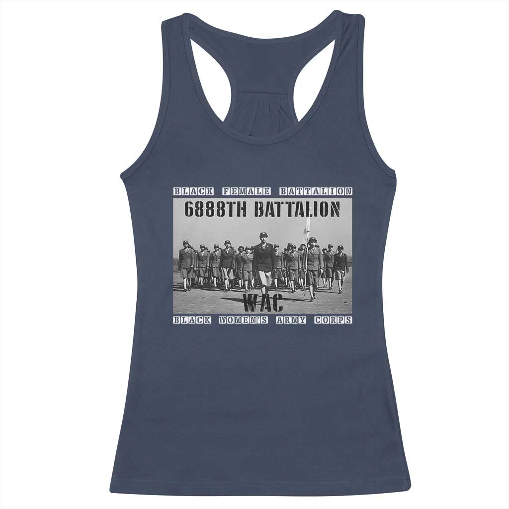 6888th Battalion Racerback Tank Top Black Female Battalion WAC Women's Army Corps Black History Month