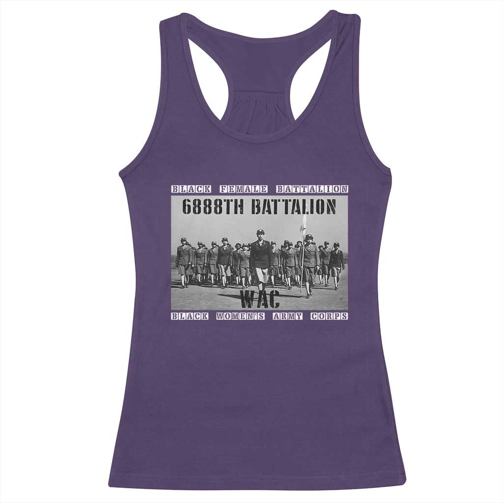 6888th Battalion Racerback Tank Top Black Female Battalion WAC Women's Army Corps Black History Month