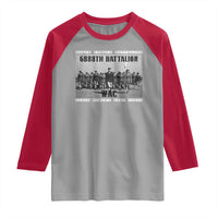 6888th Battalion Raglan Shirt Black Female Battalion WAC Women's Army Corps Black History Month