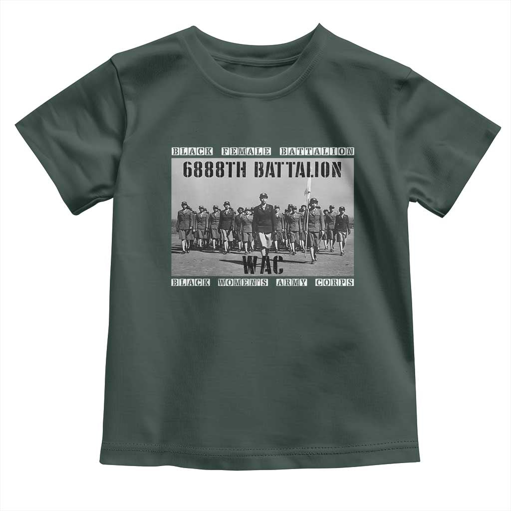 6888th Battalion Toddler T Shirt Black Female Battalion WAC Women's Army Corps Black History Month