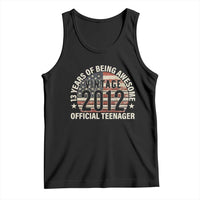 13th Birthday Tank Top Vintage 2012 Official Teenager 13 Years Of Being Awesome American Flag