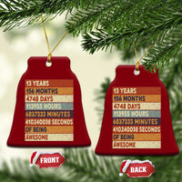 Funny 13th Birthday Ceramic Ornament 13 Years 156 Months 4748 Days Vintage Retro - Wonder Print Shop