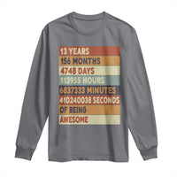 Funny 13th Birthday Long Sleeve Shirt 13 Years 156 Months 4748 Days Vintage Retro