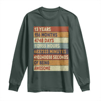 Funny 13th Birthday Long Sleeve Shirt 13 Years 156 Months 4748 Days Vintage Retro