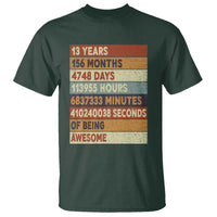 Funny 13th Birthday T Shirt 13 Years 156 Months 4748 Days Vintage Retro