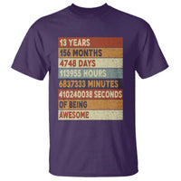 Funny 13th Birthday T Shirt 13 Years 156 Months 4748 Days Vintage Retro