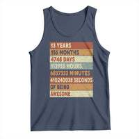 Funny 13th Birthday Tank Top 13 Years 156 Months 4748 Days Vintage Retro