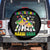 Funny This Teacher Loves Mardi Gras Spare Tire Cover King Cake Jester Hat